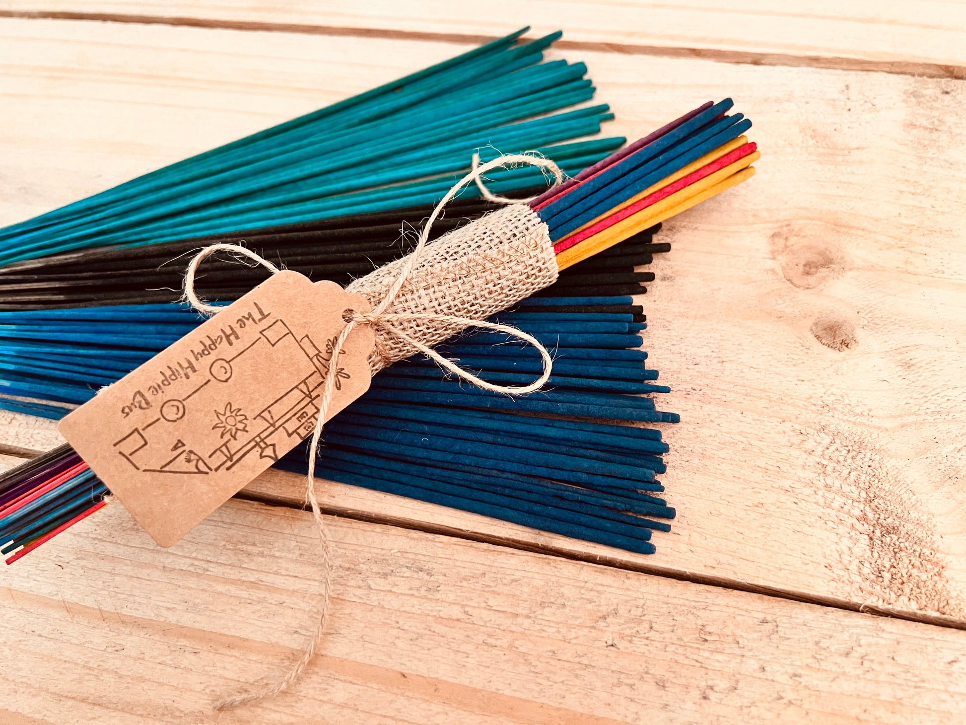 Handmade Rainbow Indian Incense Sticks Fair Trade & Ethically Sourced Natural Materials  Plastic Free