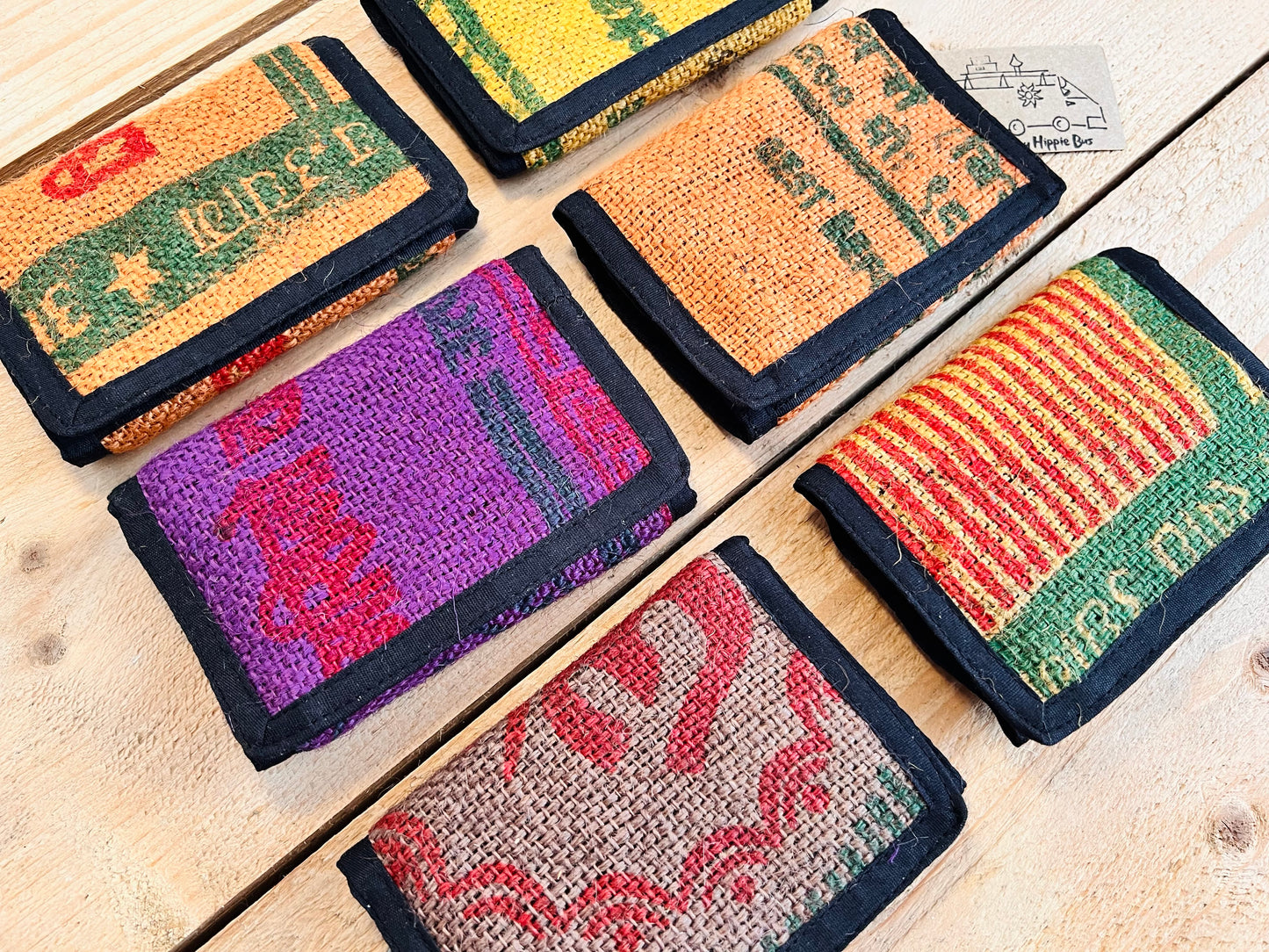 Bohemian Recycled Rice Sack Wallet