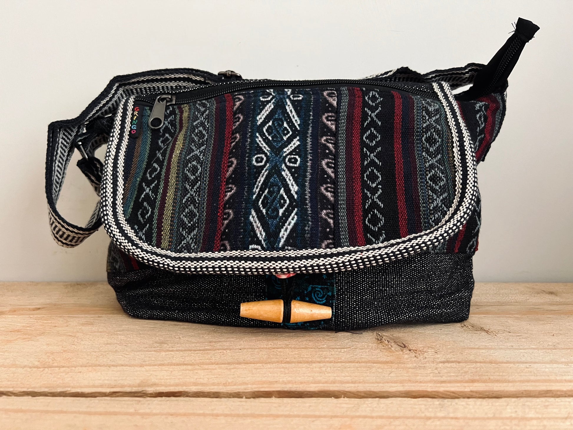 charcoal hippie shoulder bag