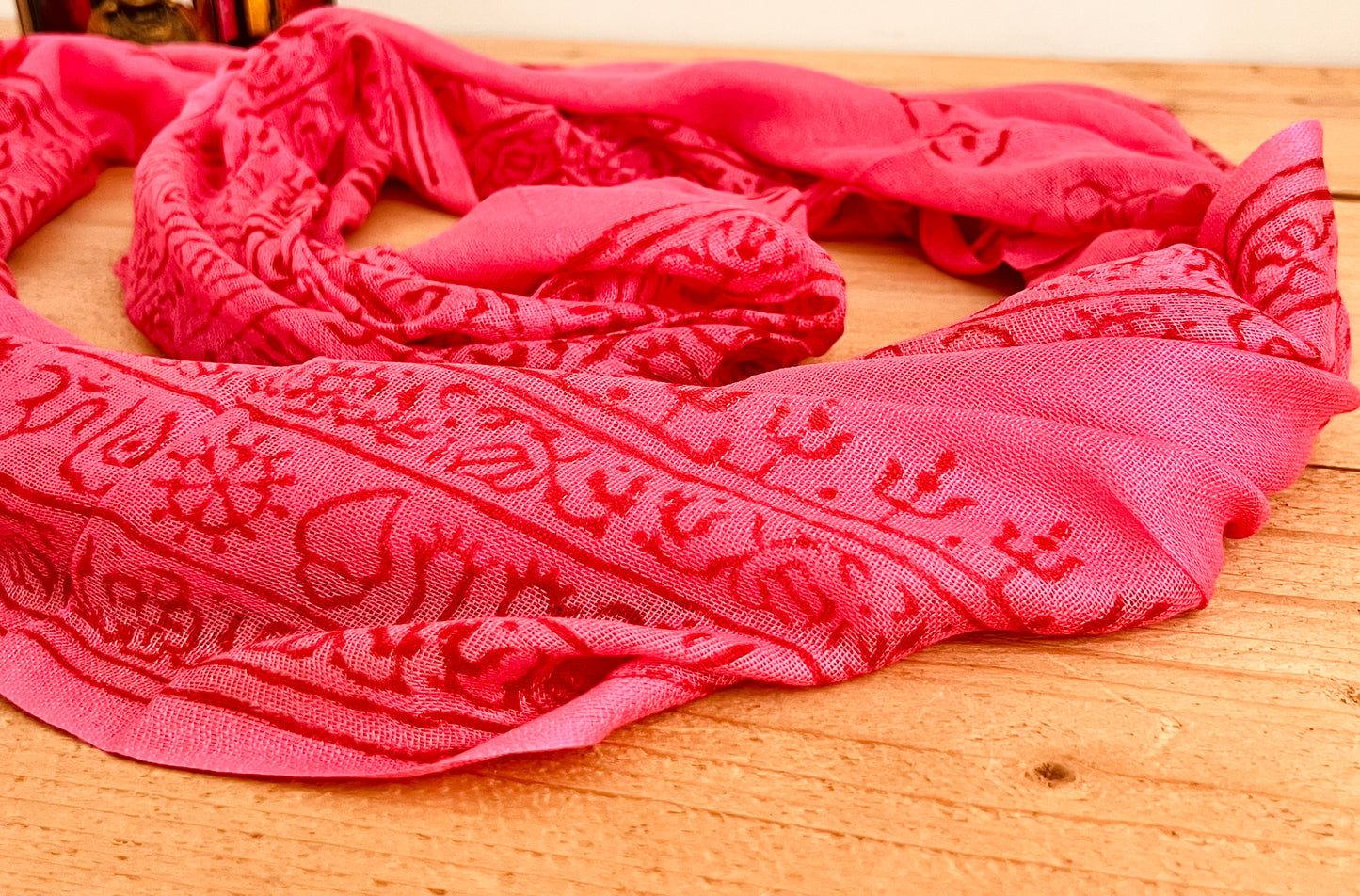 Prayer Print Boho Scarf