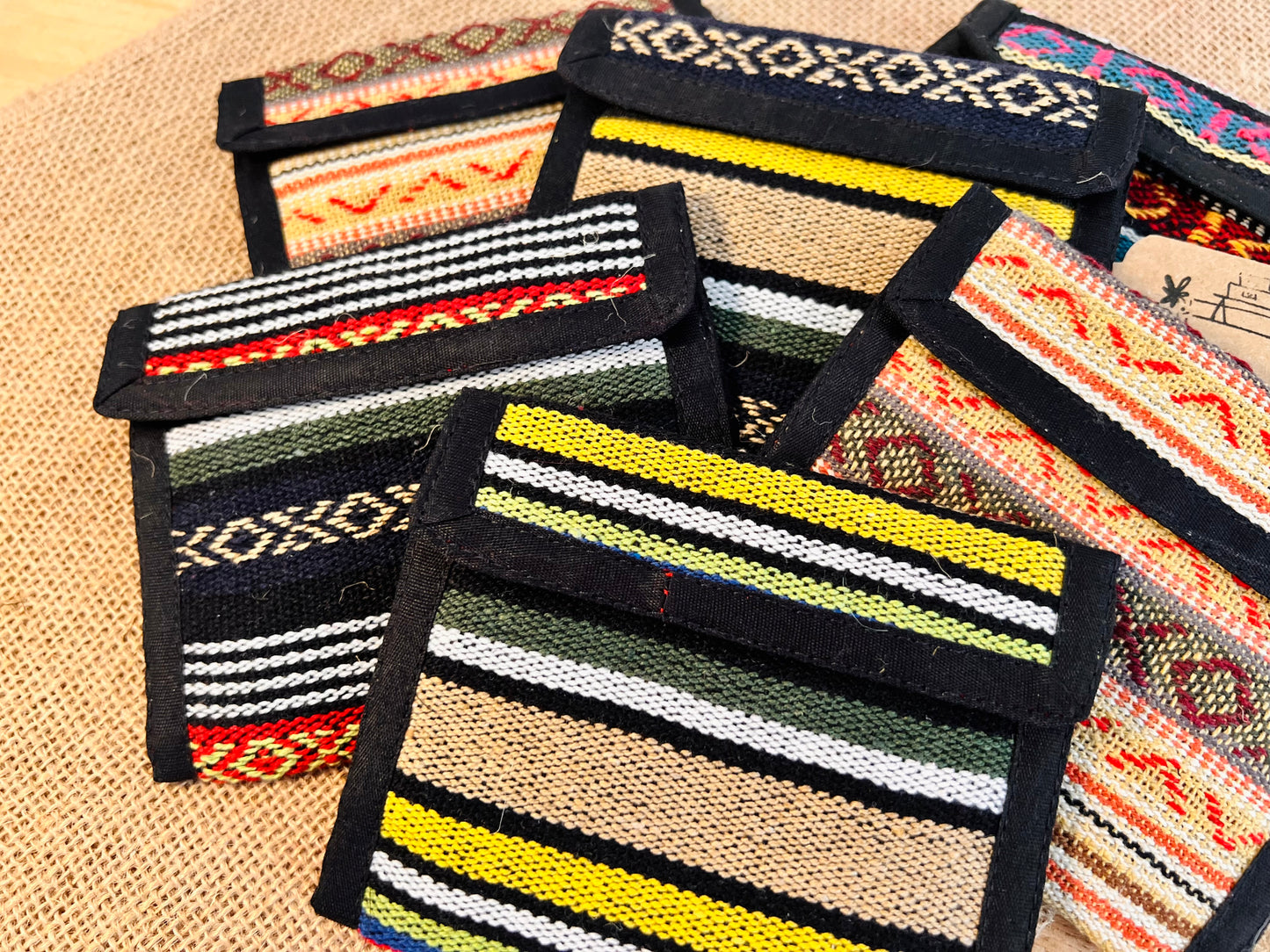 Hand Woven Recycled Cotton Hippie Wallet