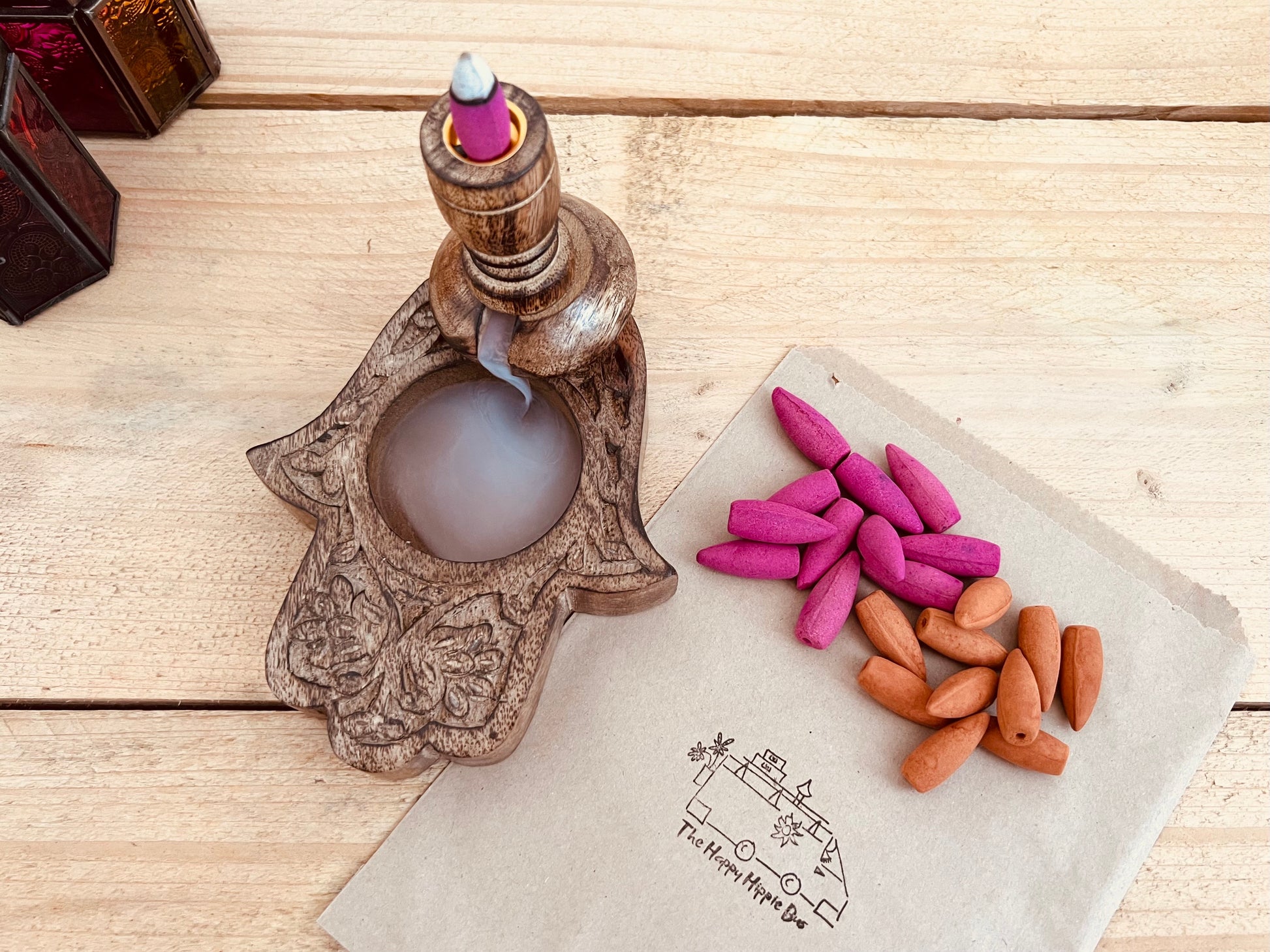 Springtime mix back flow incense cones for spring season home fragrance, sandalwood jasmine Backflow incense cones 