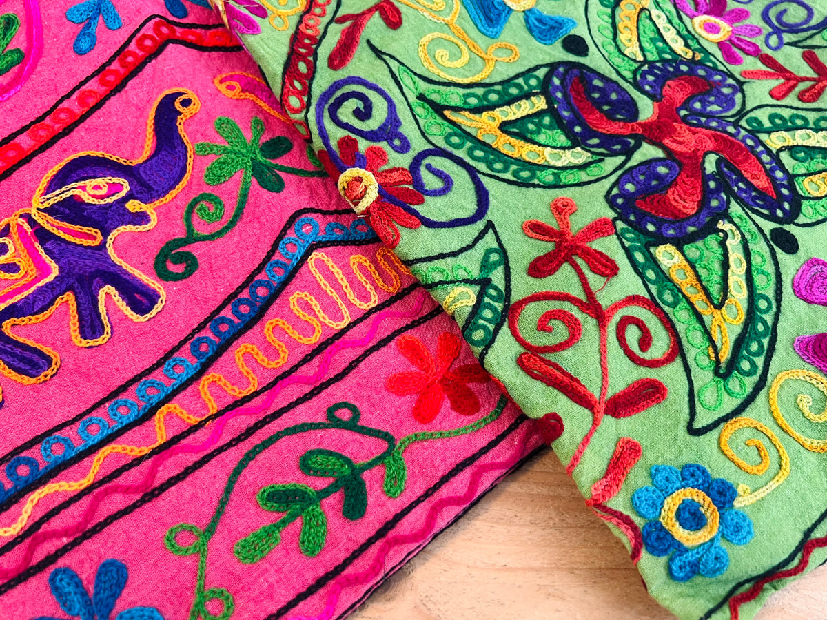 Bohemian Hippie Shoulder Bag Hand Embroidered