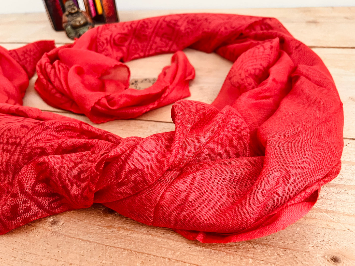 Prayer Print Boho Scarf