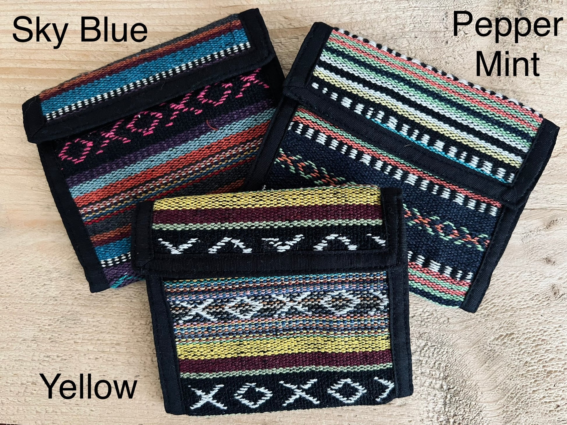 Boho striped wallet