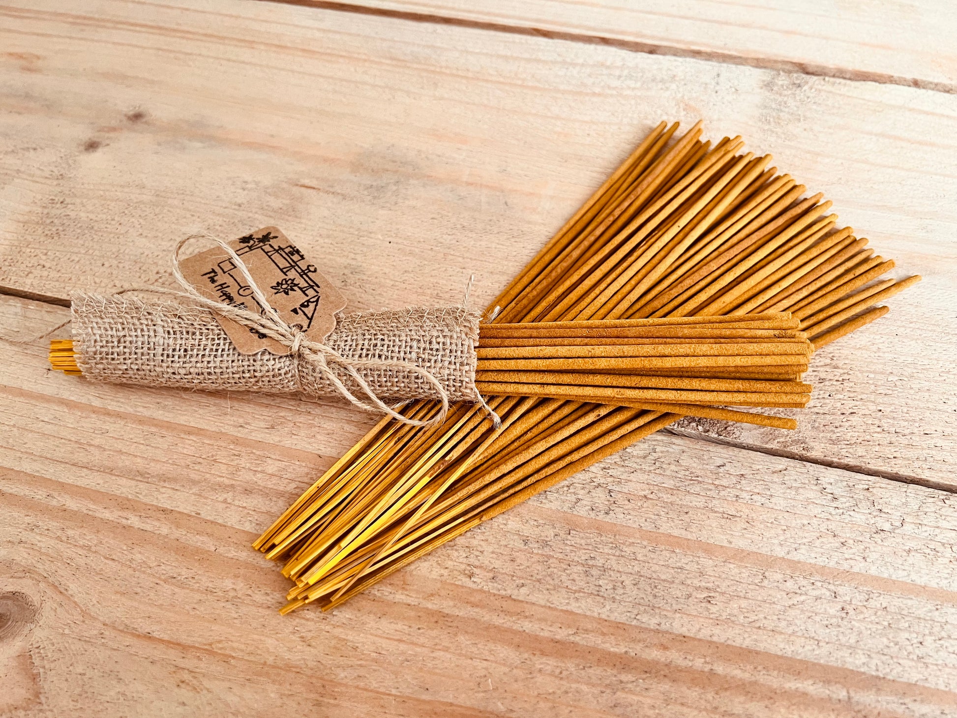 Handmade fair trade citronella summer yellow incense sticks incense holder ash catcher set plastic free eco incense