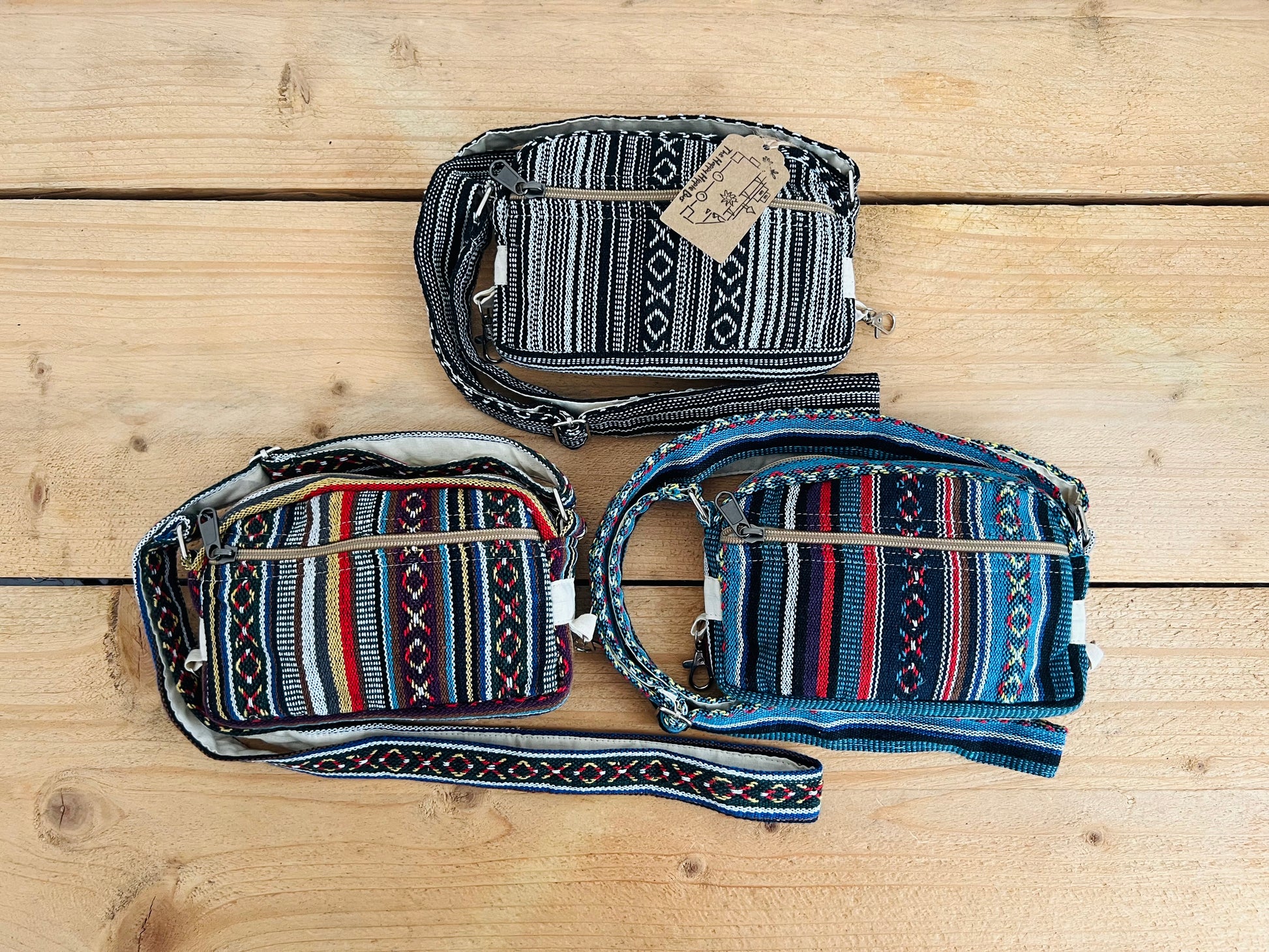 Handmade Fair Trade Ethical Bohemian Stripped Hippie Shoulder Bag 