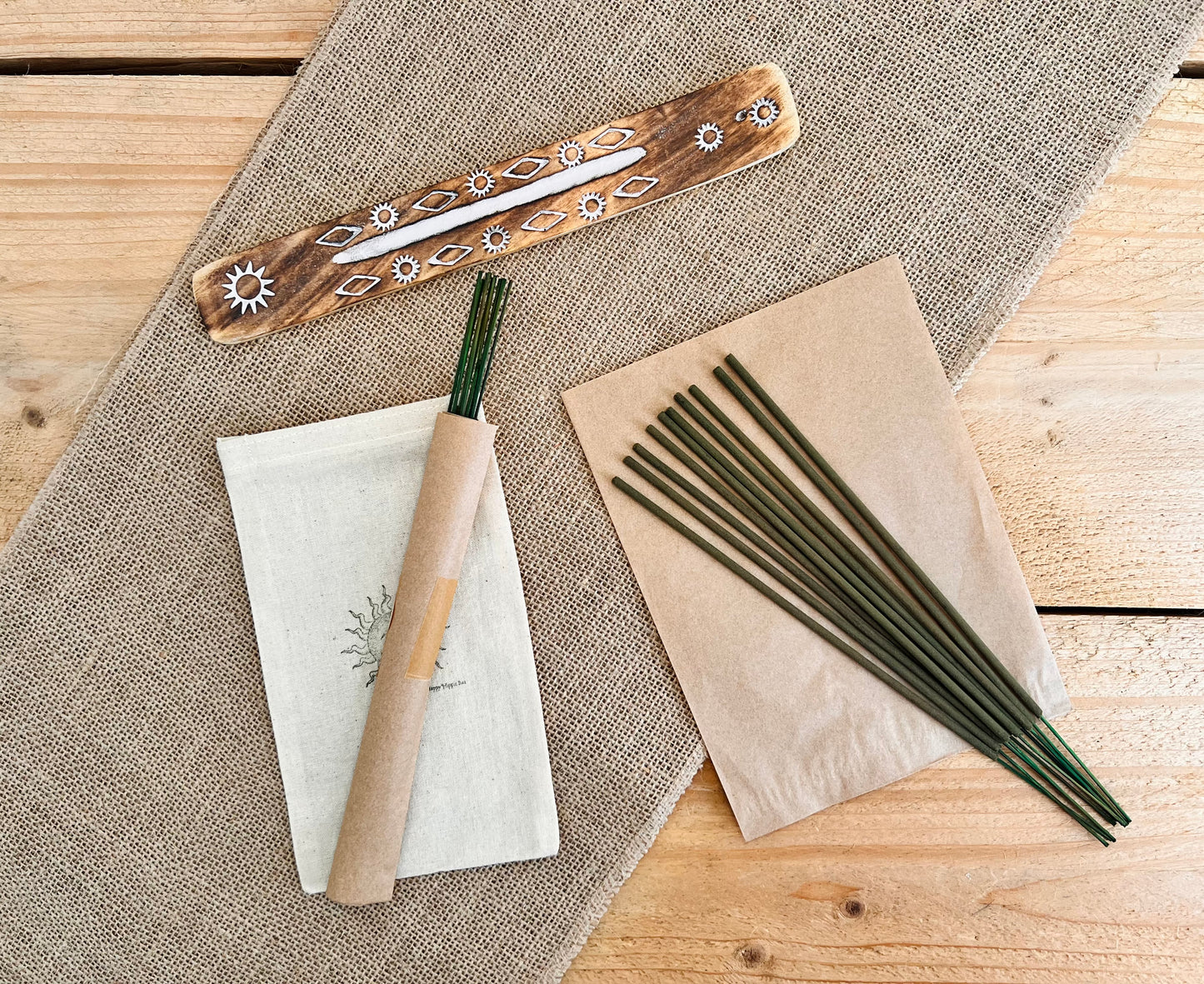 Botanical Incense Sticks Floral Herbal Fragrance Handmade Vegan Eco Friendly 'True Hippie’