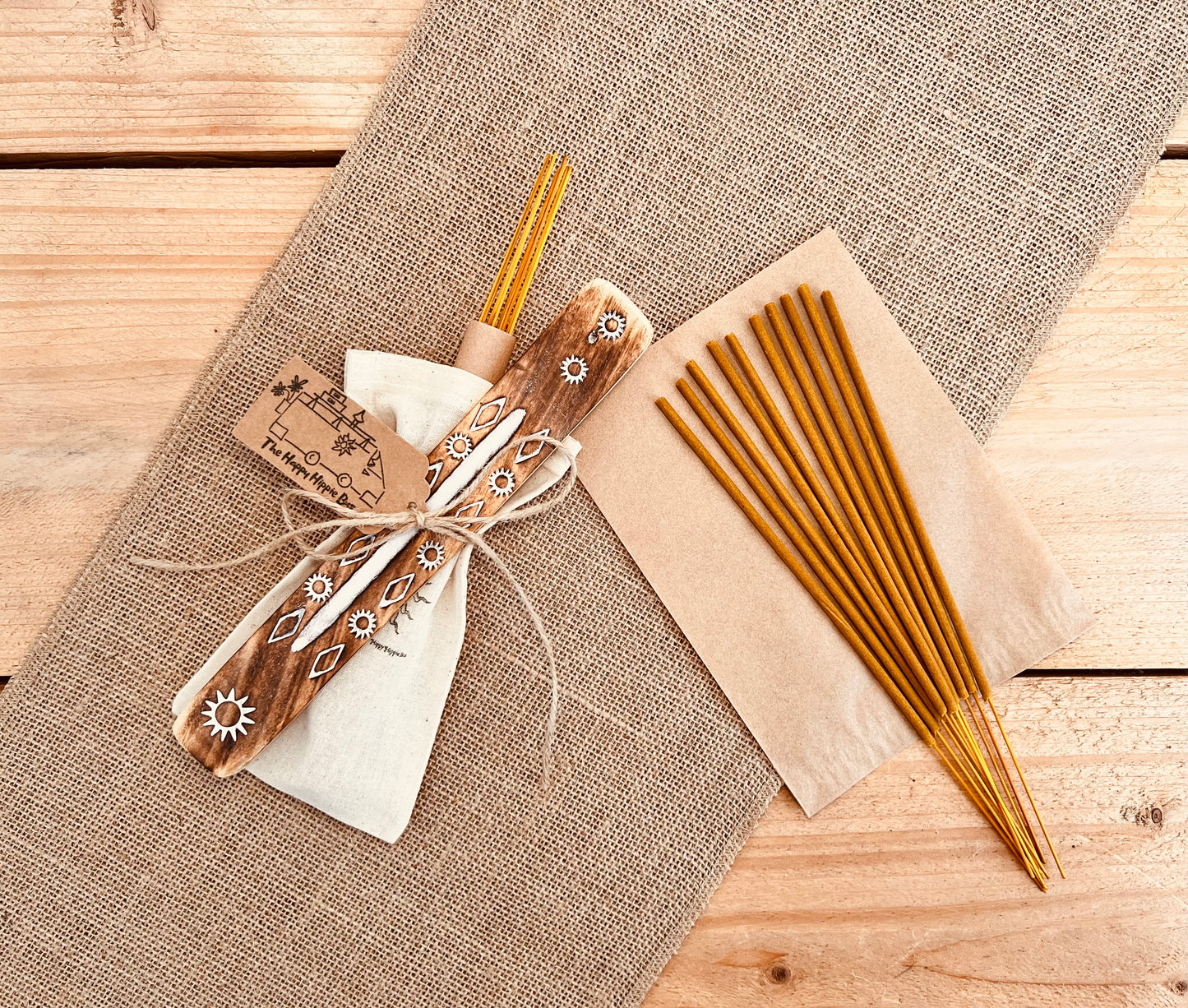 Golden Amber Premium Incense Sticks – Hand Dipped, Plastic-Free, Slow 1 Hour Burn