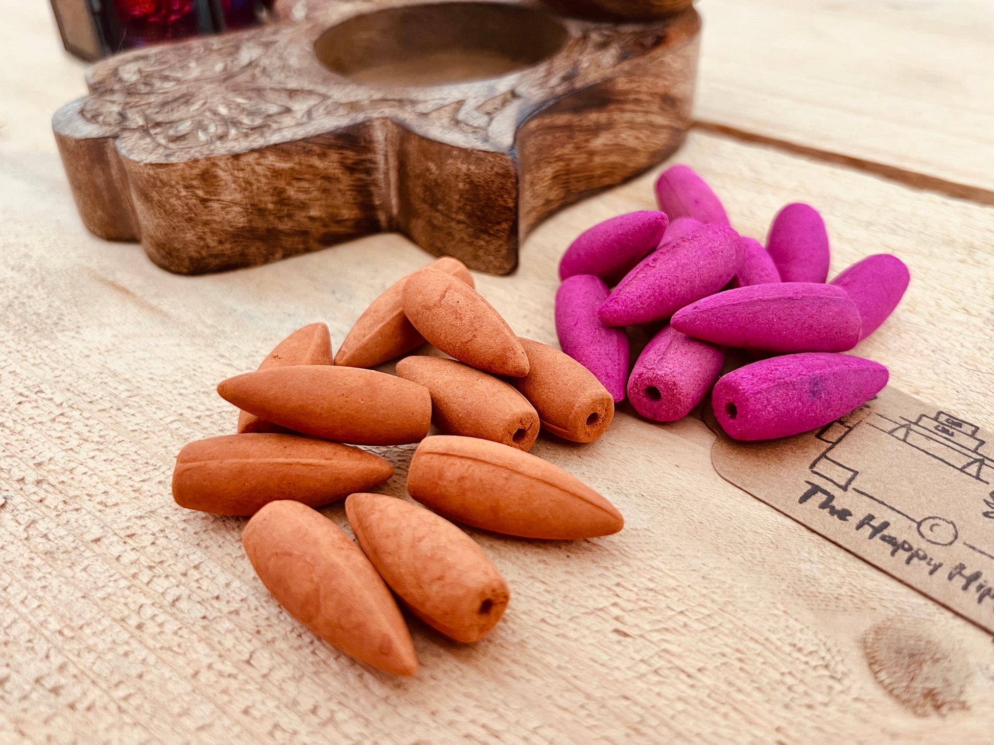 Springtime mix back flow incense cones for spring season home fragrance, sandalwood jasmine Backflow incense cones 