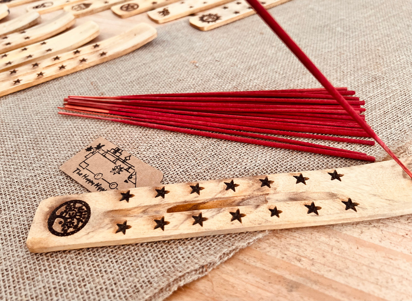 Tree of life design Incense Joss stick holder, wooden incense stick burner, handmade incense ash catcher, boho hippie spiritual home decor