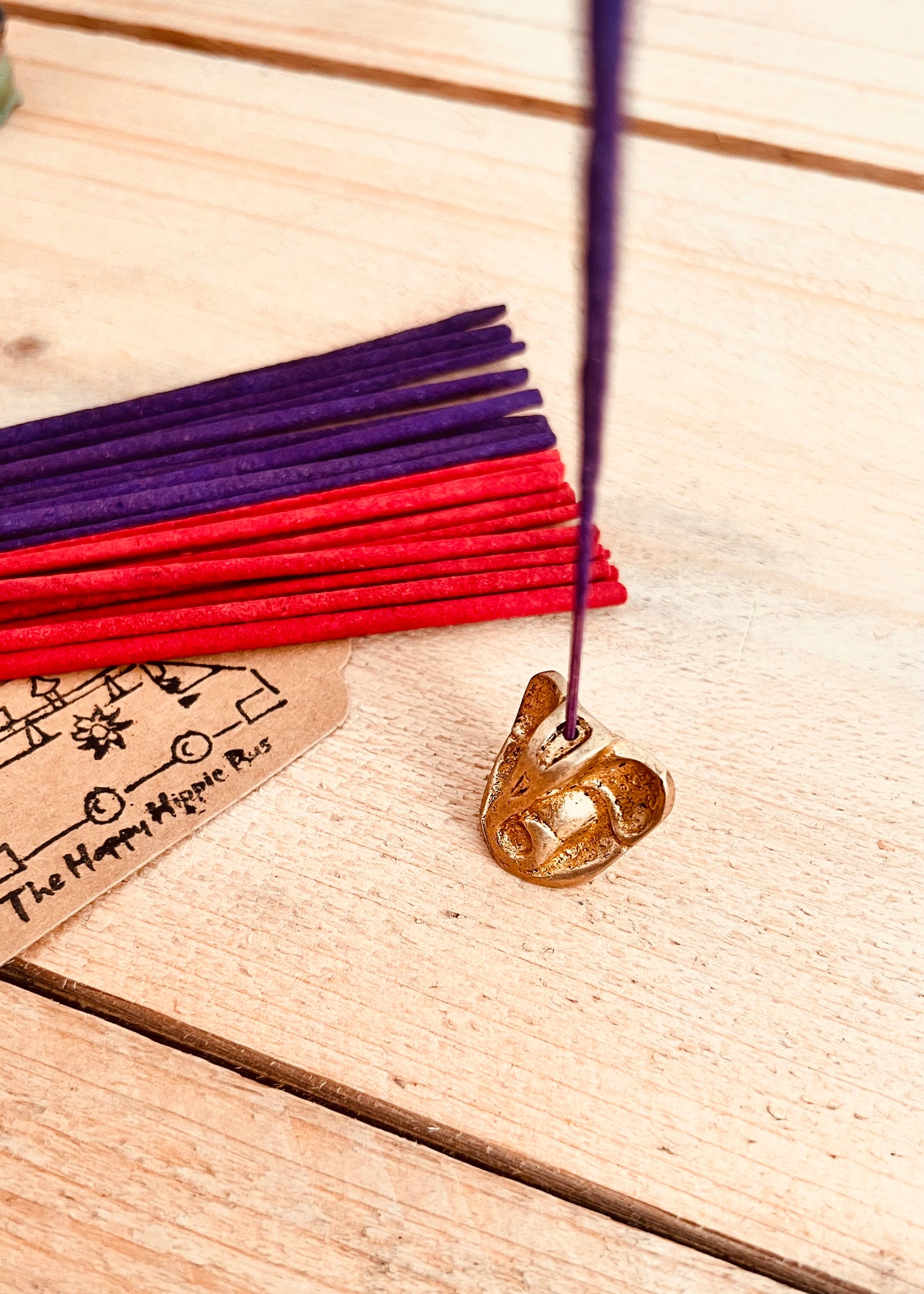 Brass Mini Elephant Incense Stick Holder