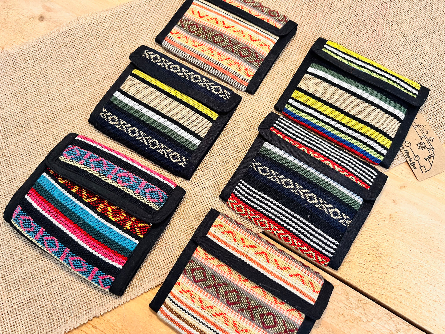 Hand Woven Recycled Cotton Hippie Wallet