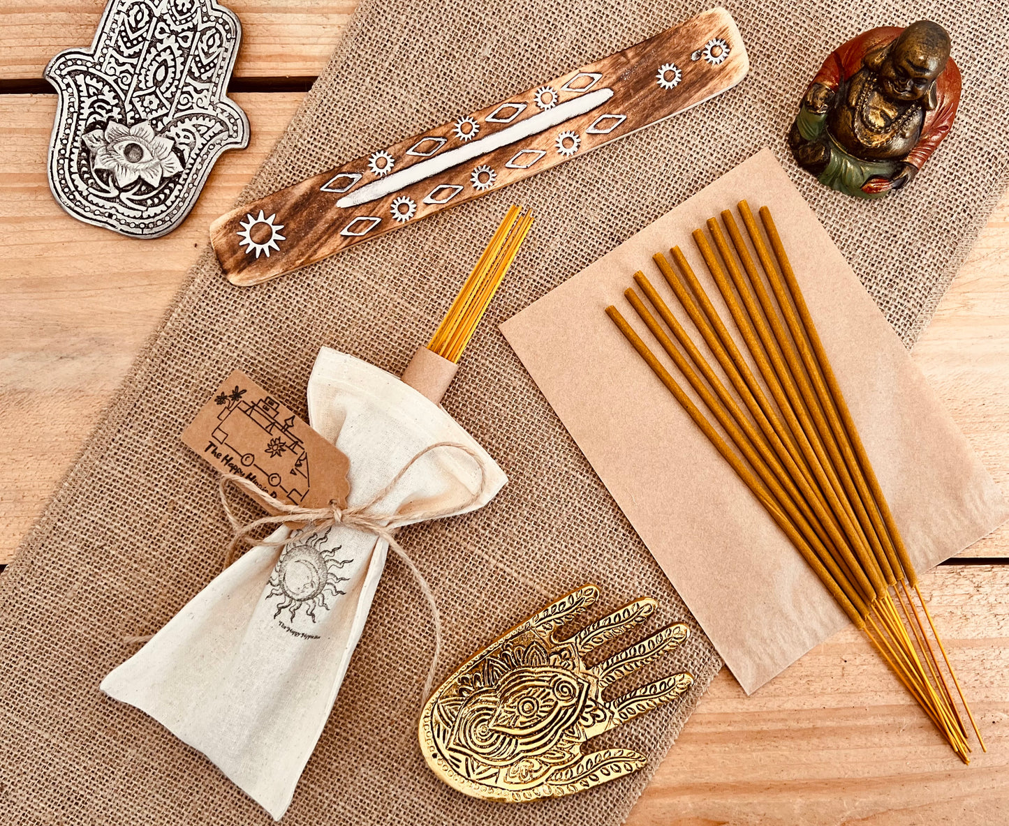 Golden Amber Premium Incense Sticks – Hand Dipped, Plastic-Free, Slow 1 Hour Burn