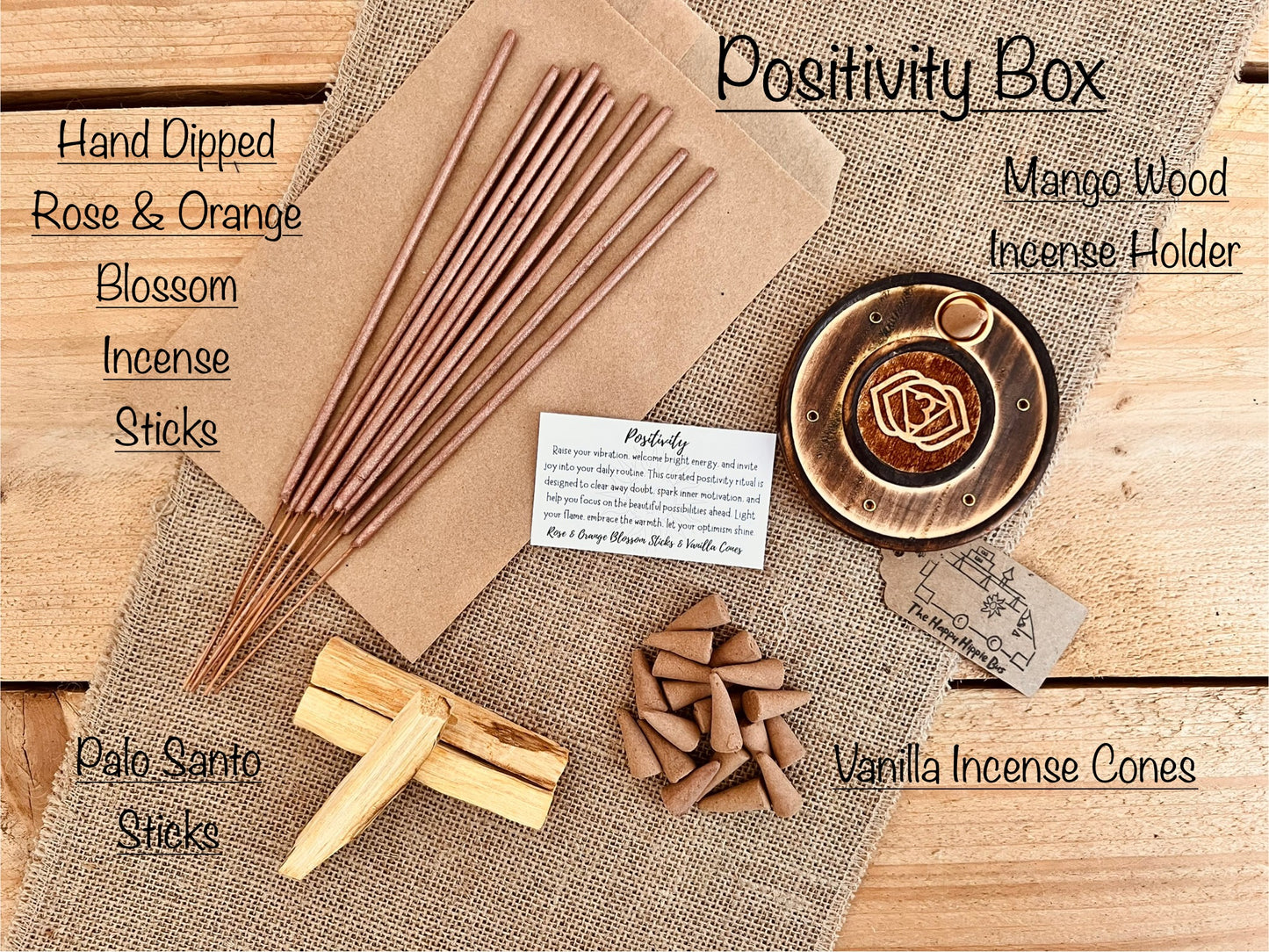 Incense Gift Box, Positivity, Meditation, Self Care, Cleansing Letter Box Gift
