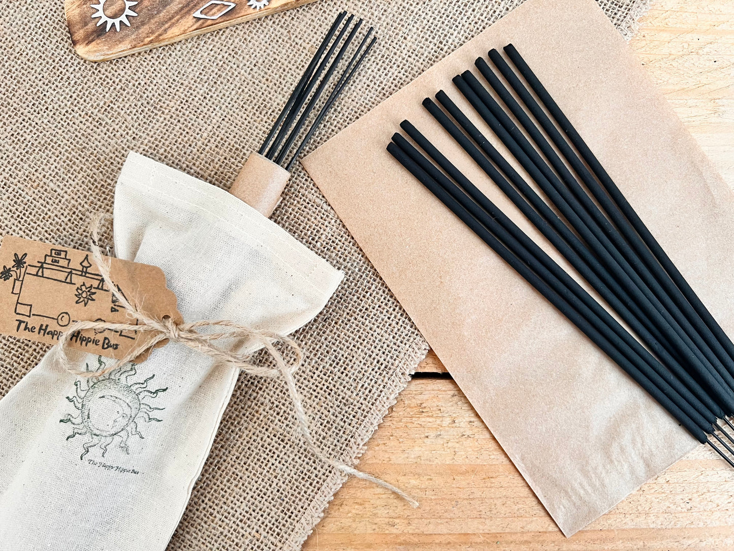 Black Pomegranate Hand Dipped Incense Sticks Fruity Spiced Scent Handmade Vegan Eco