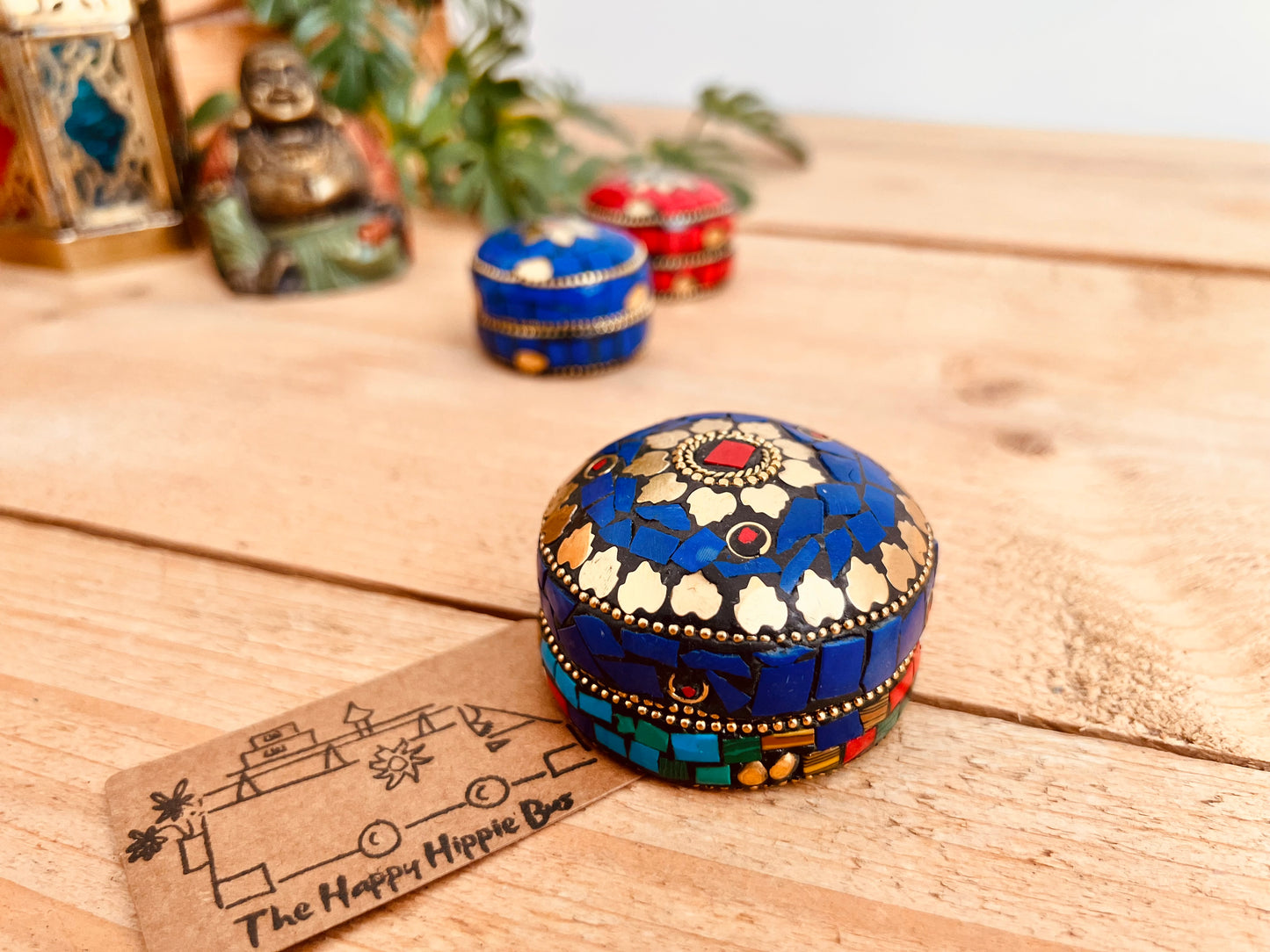 Mini Mosaic Metal Trinket Keepsake Box