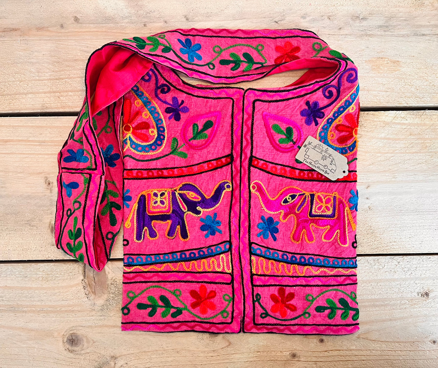 Bohemian Hippie Shoulder Bag Hand Embroidered