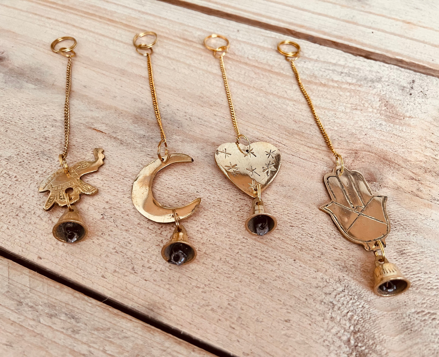 Fair trade Mini hanging brass bells