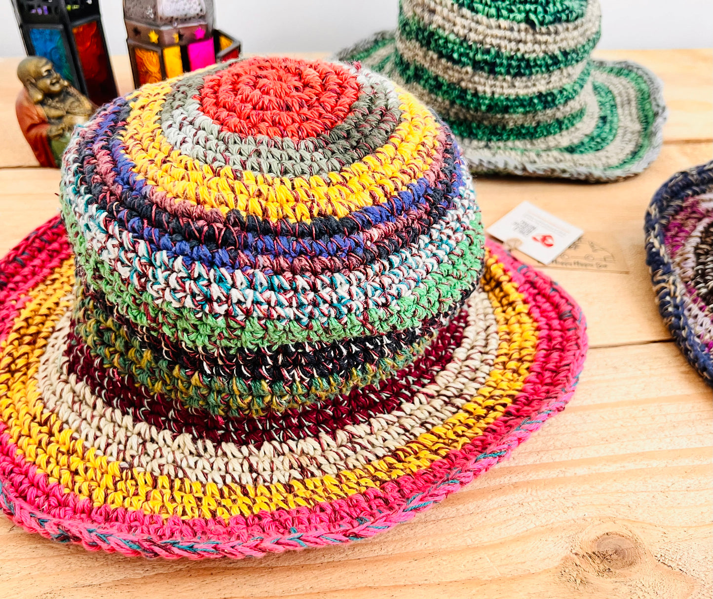 Multi-Stripe Hippie Sun Hat