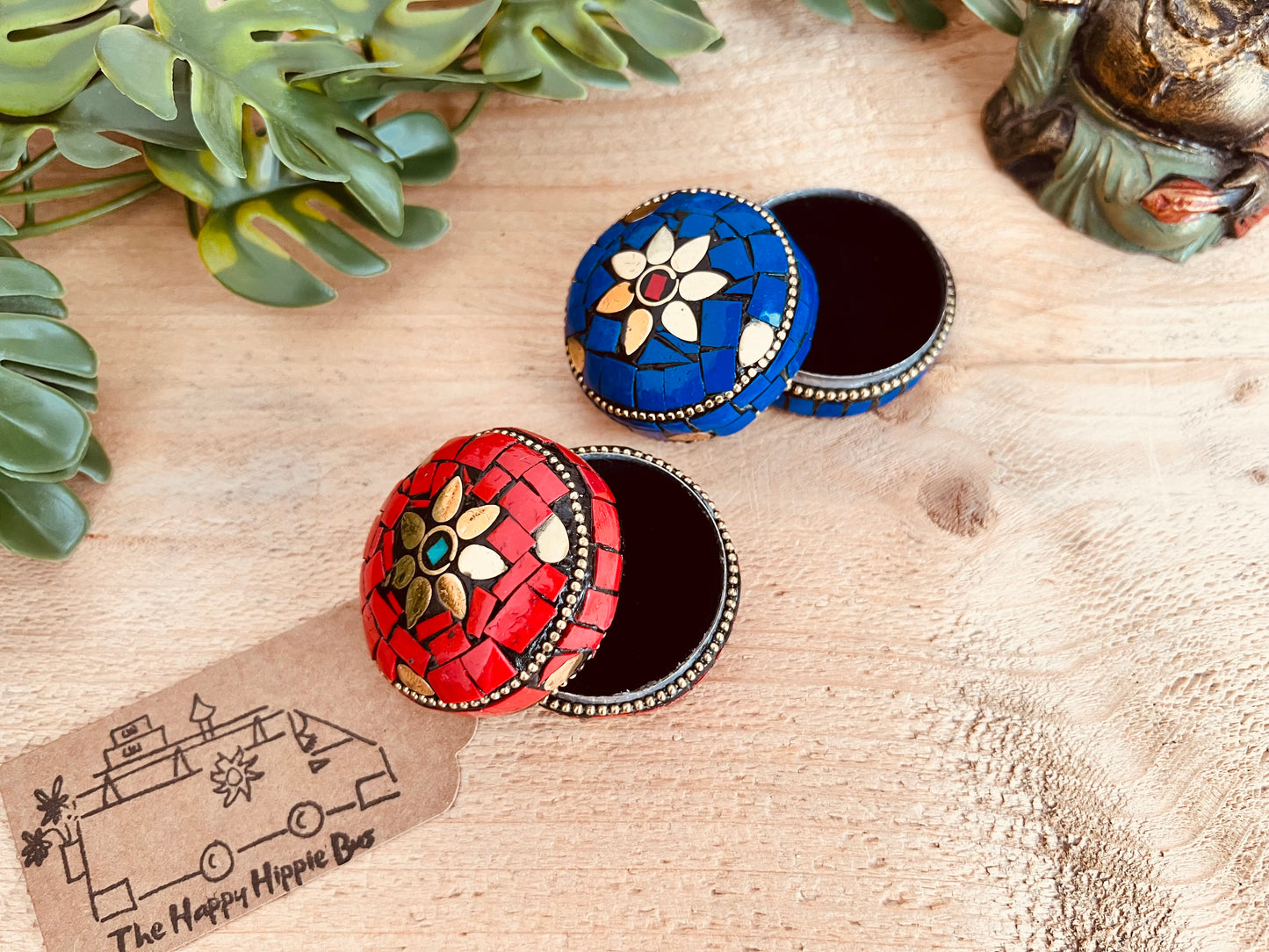Mini Mosaic Metal Trinket Keepsake Box