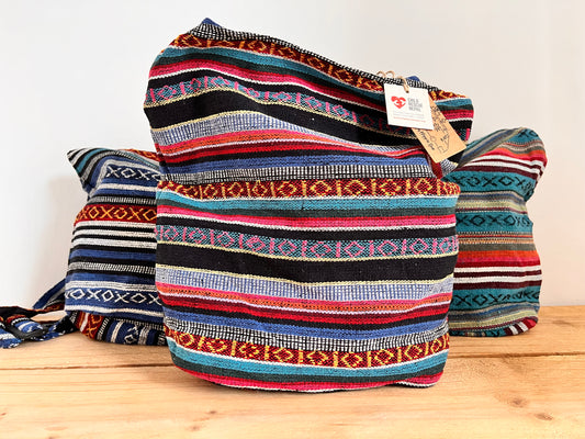 Multi Stripe Hippie Shoulder Bag