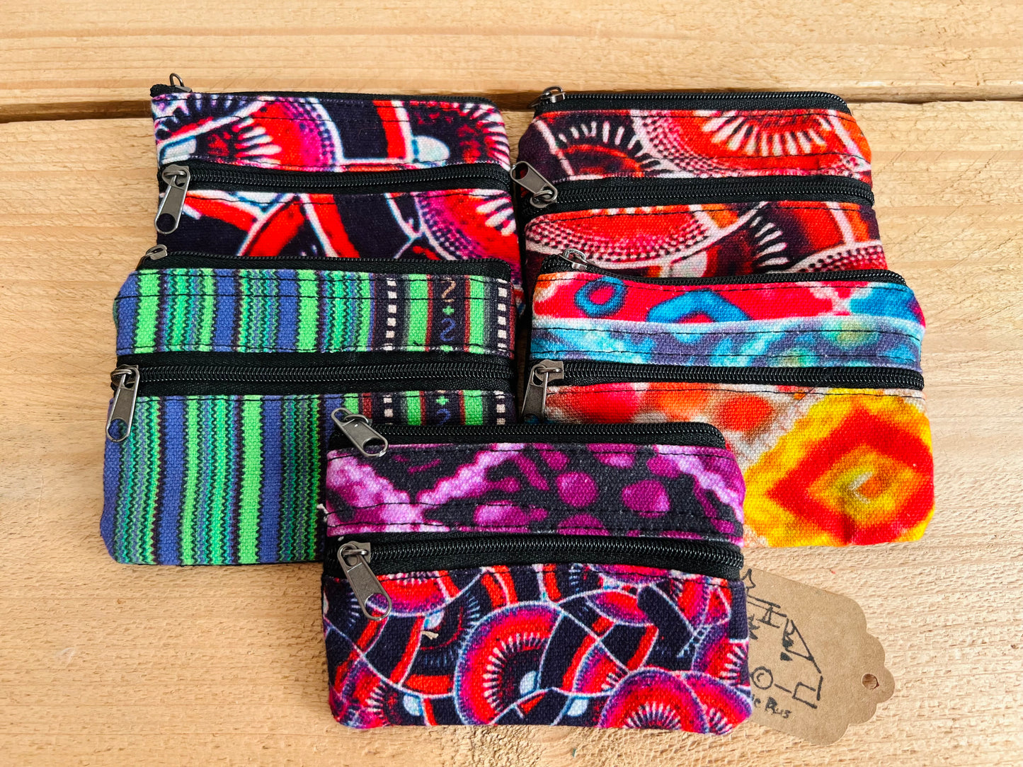 Colourful Hippie Purse Coin Purse Wallet Boho