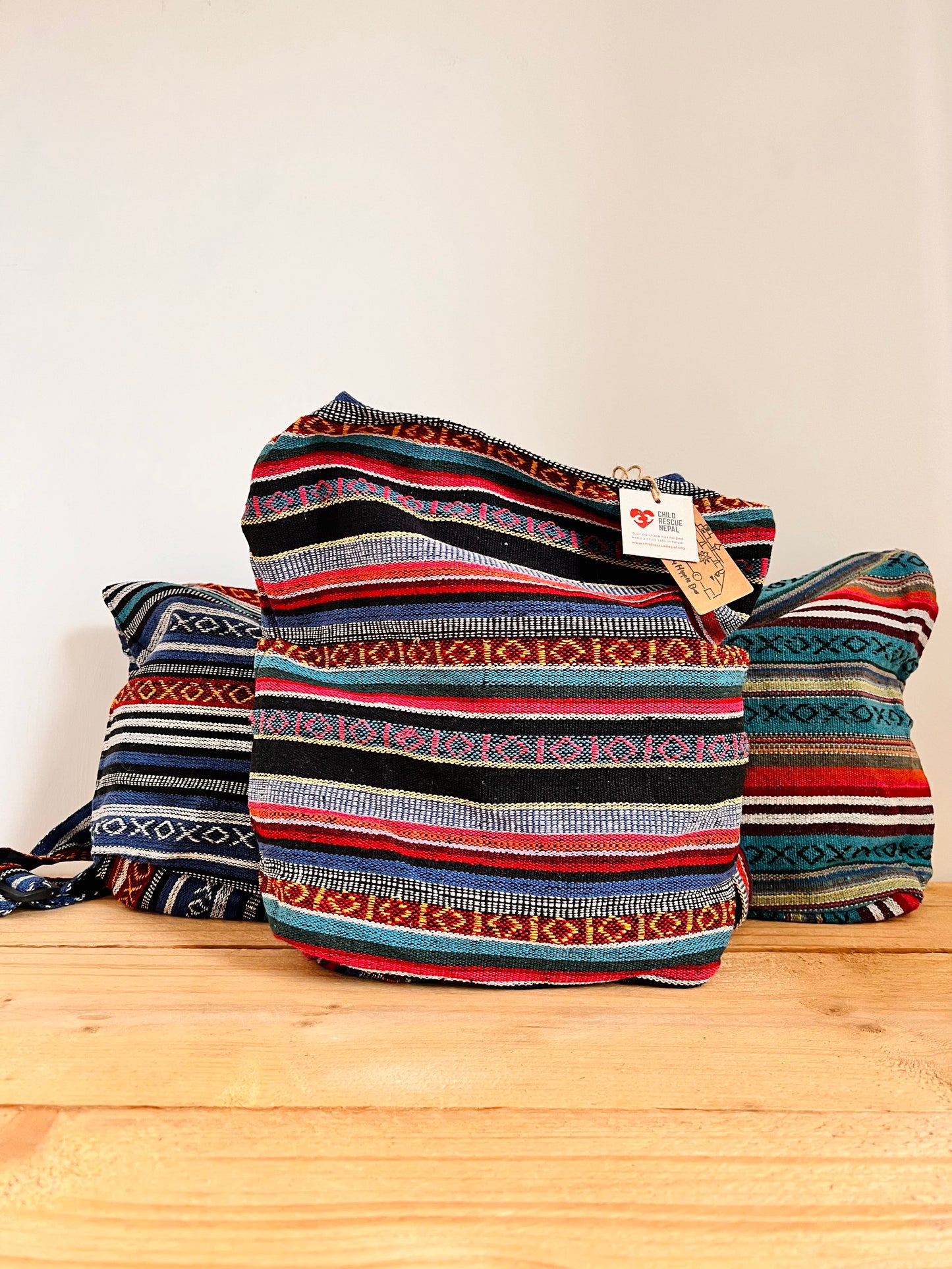 Multi Stripe Hippie Shoulder Bag