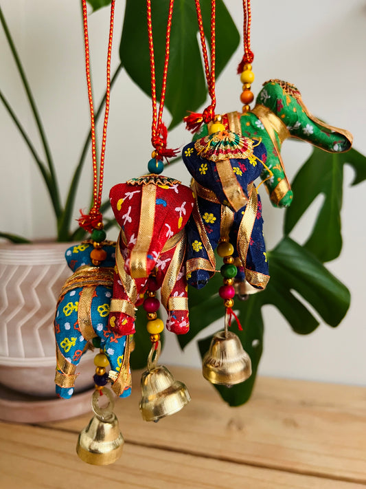 Hanging Elephant Fabric Bell