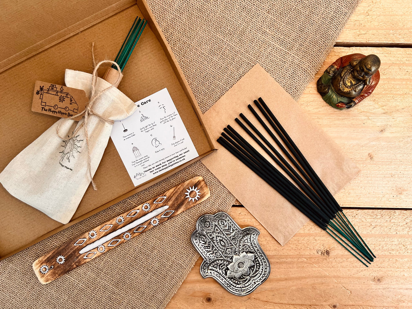 Handmade Fair Trade Hand Dipped Incense Sticks Long Slow Burn Premium Incense Joss Sticks Nordic Forest Plastic Free Packaging Vegan Gift 