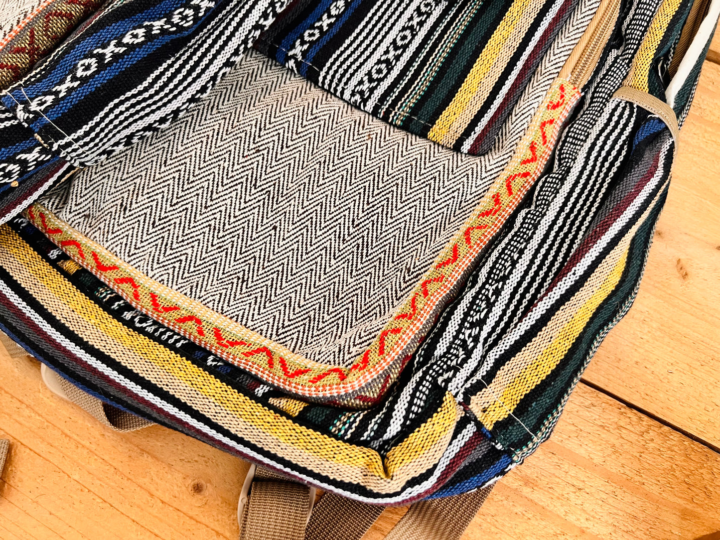 Handmade Nepalese Gheri Cotton Backpack