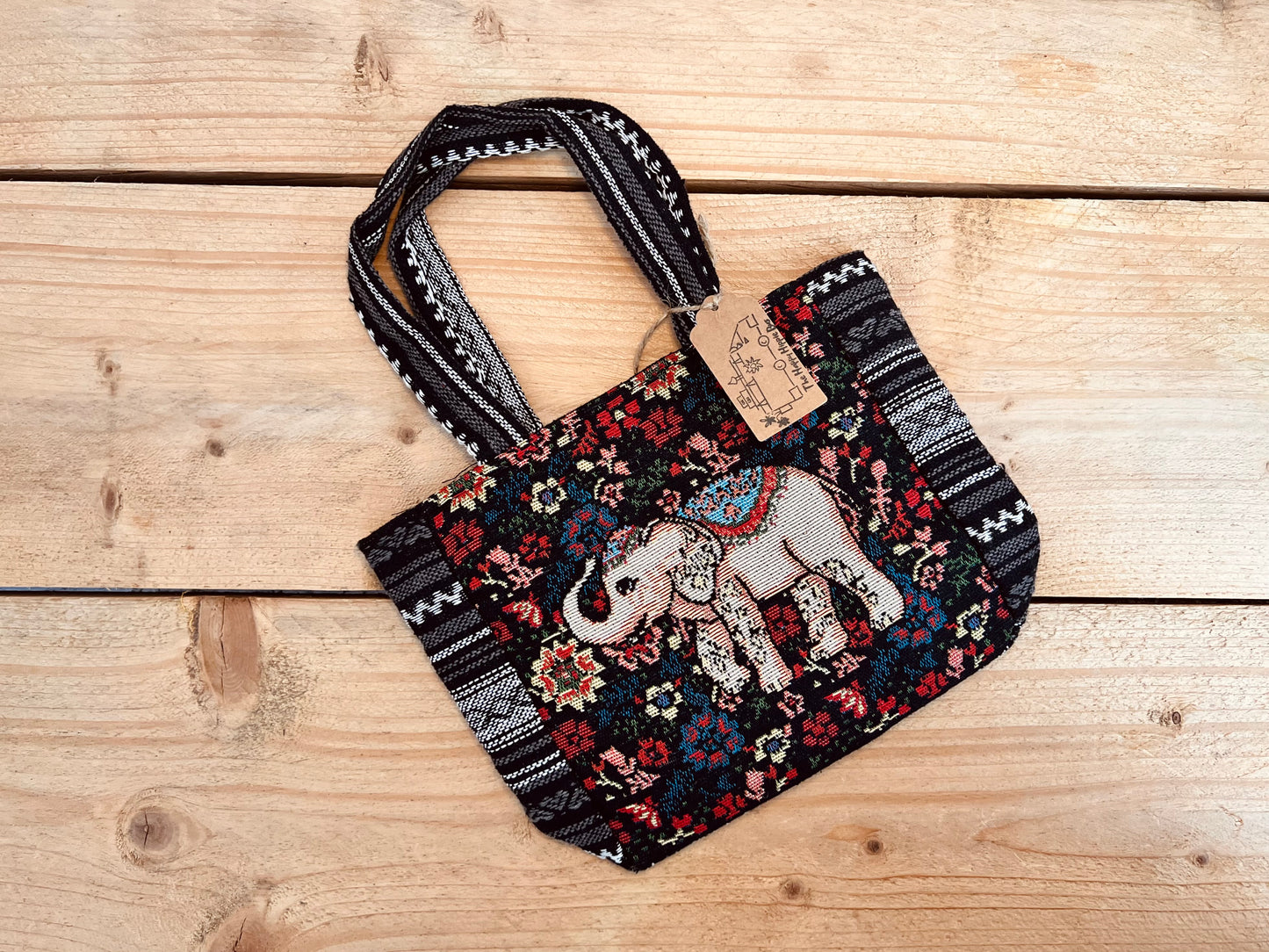 Elephant Print Handbag Bohemian Style