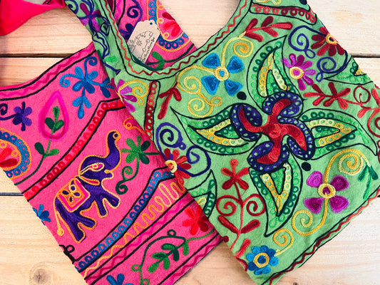 Bohemian Hippie Shoulder Bag Hand Embroidered