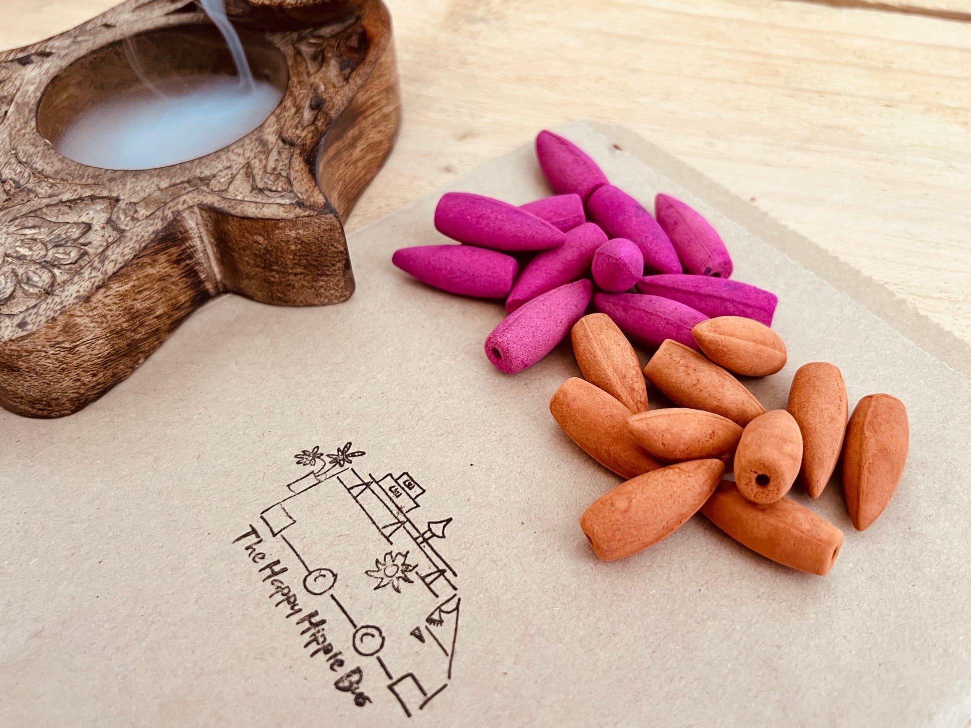 Springtime mix back flow incense cones for spring season home fragrance, sandalwood jasmine Backflow incense cones 