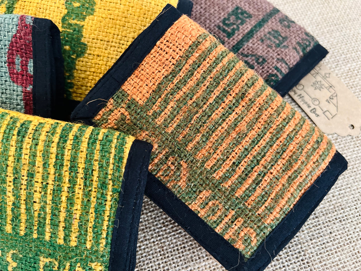 Bohemian Recycled Rice Sack Wallet