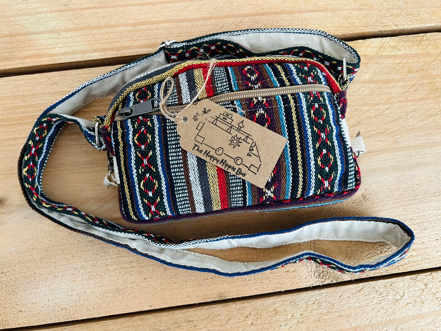 Handmade Fair Trade Ethical Bohemian Stripped Hippie Shoulder Bag 