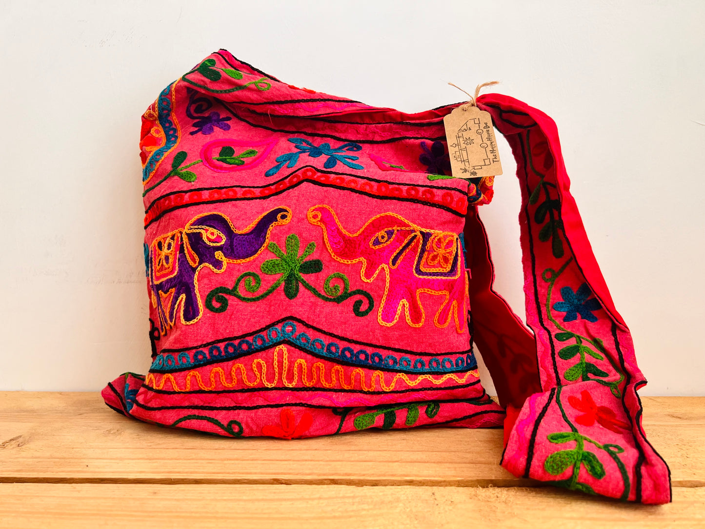 Bohemian Hippie Shoulder Bag Hand Embroidered