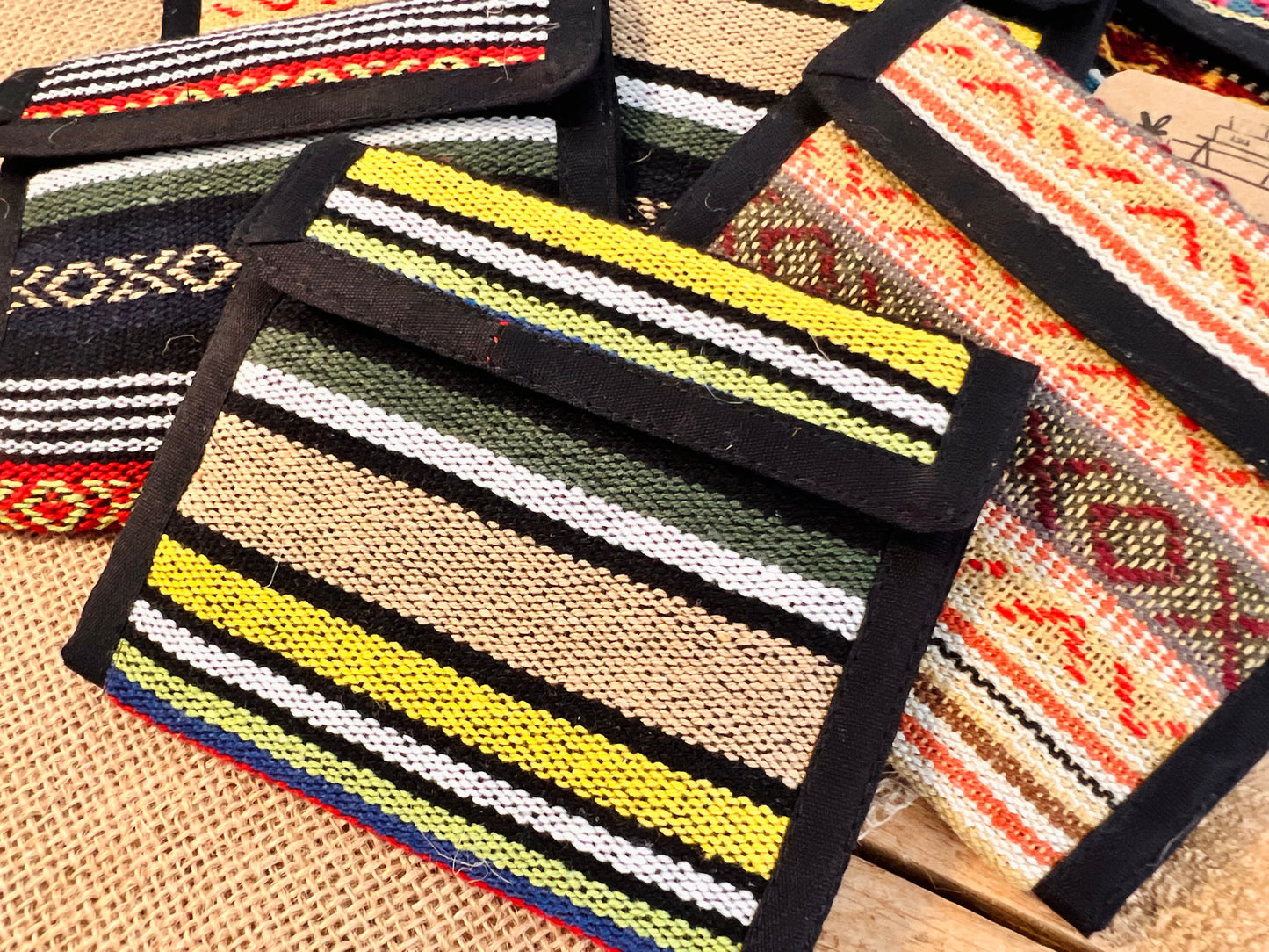 Hand Woven Recycled Cotton Hippie Wallet
