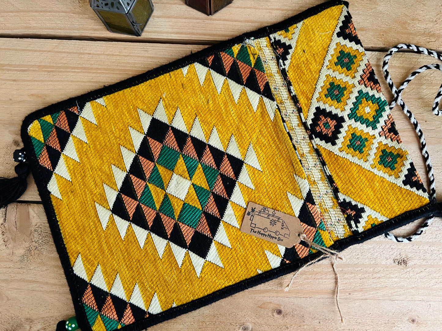 Mustard Yellow Turkish Kilim Shoulder Bag