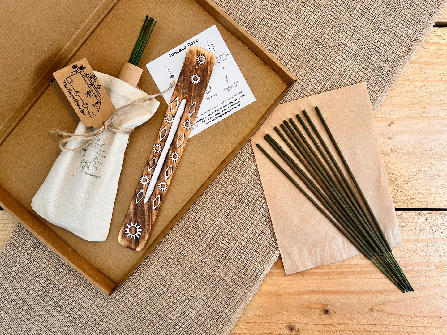 Botanical Incense Sticks Floral Herbal Fragrance Handmade Vegan Eco Friendly 'True Hippie’