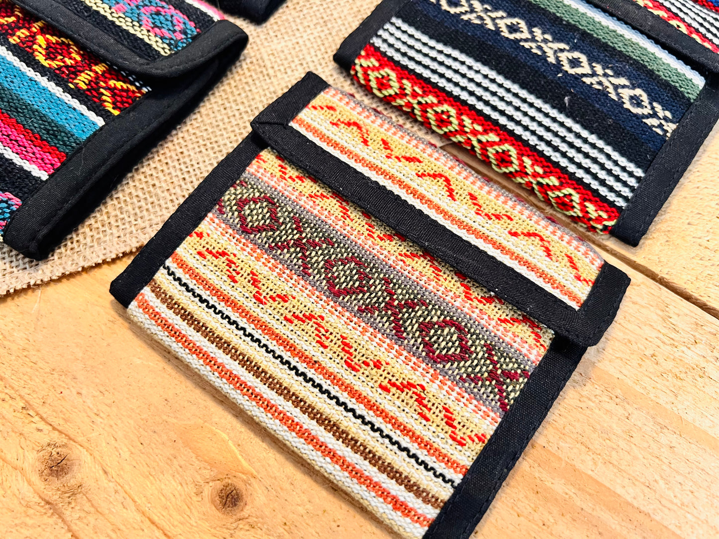 Hand Woven Recycled Cotton Hippie Wallet