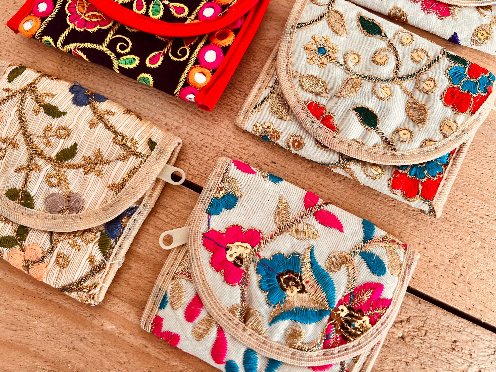 Handmade Fair Trade Ethically Sourced Boho Purple Coin Purse 
