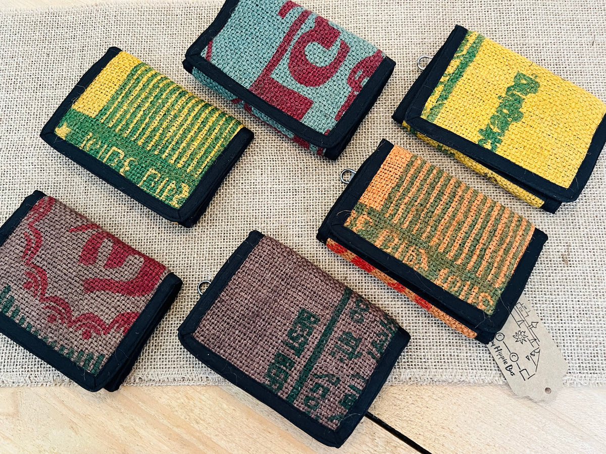 Bohemian Recycled Rice Sack Wallet
