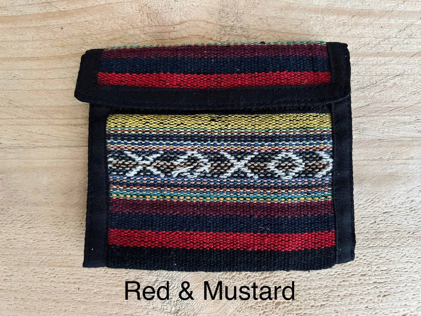 Red and mustard wallet