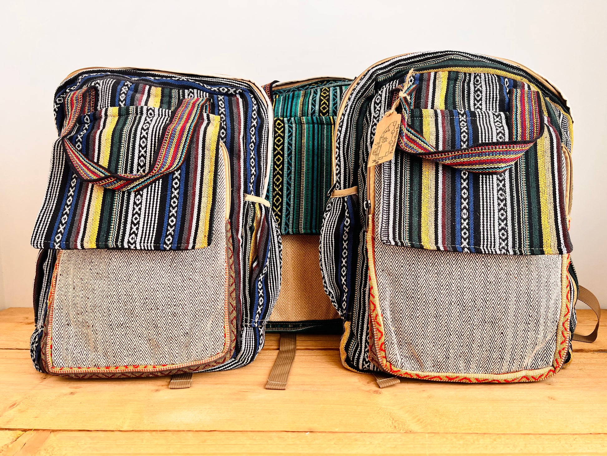 Handmade Fair Trade Ethically Sourced Bohemian Hippie Backpack 