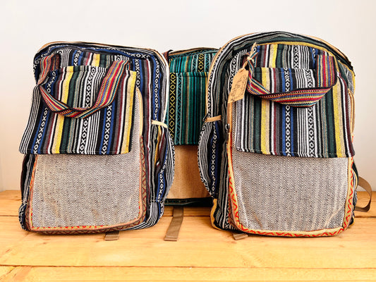 Handmade Fair Trade Ethically Sourced Bohemian Hippie Backpack 