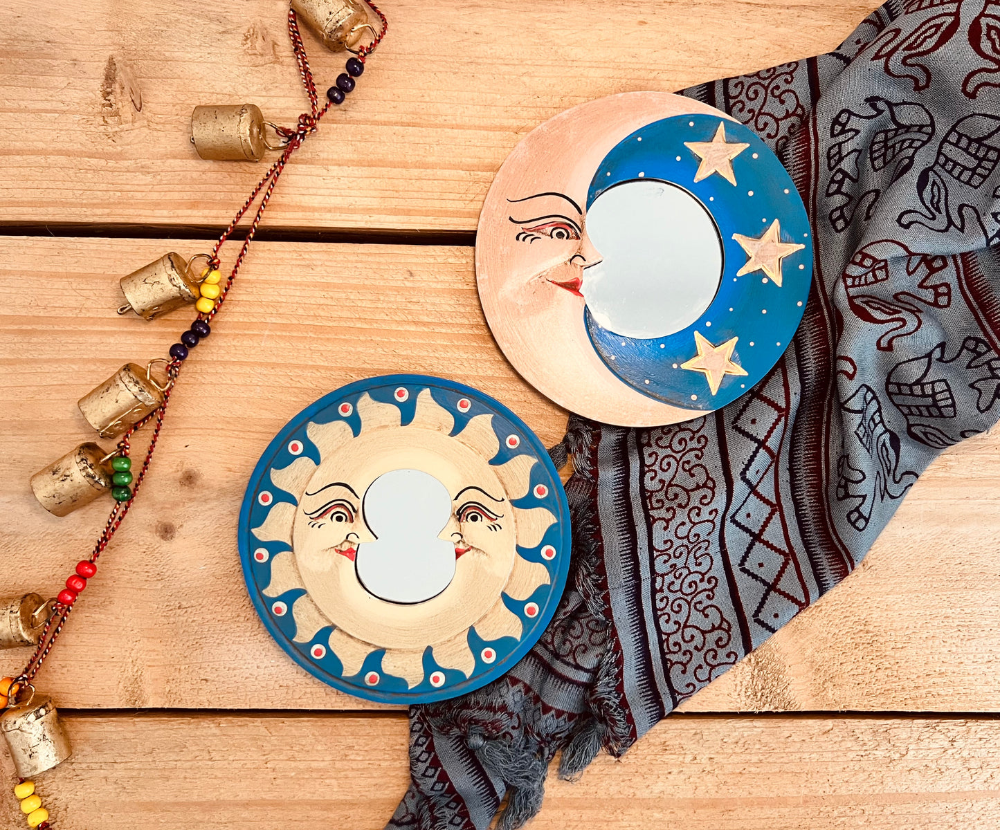 Celestial Moon Mirrors - Set of Two