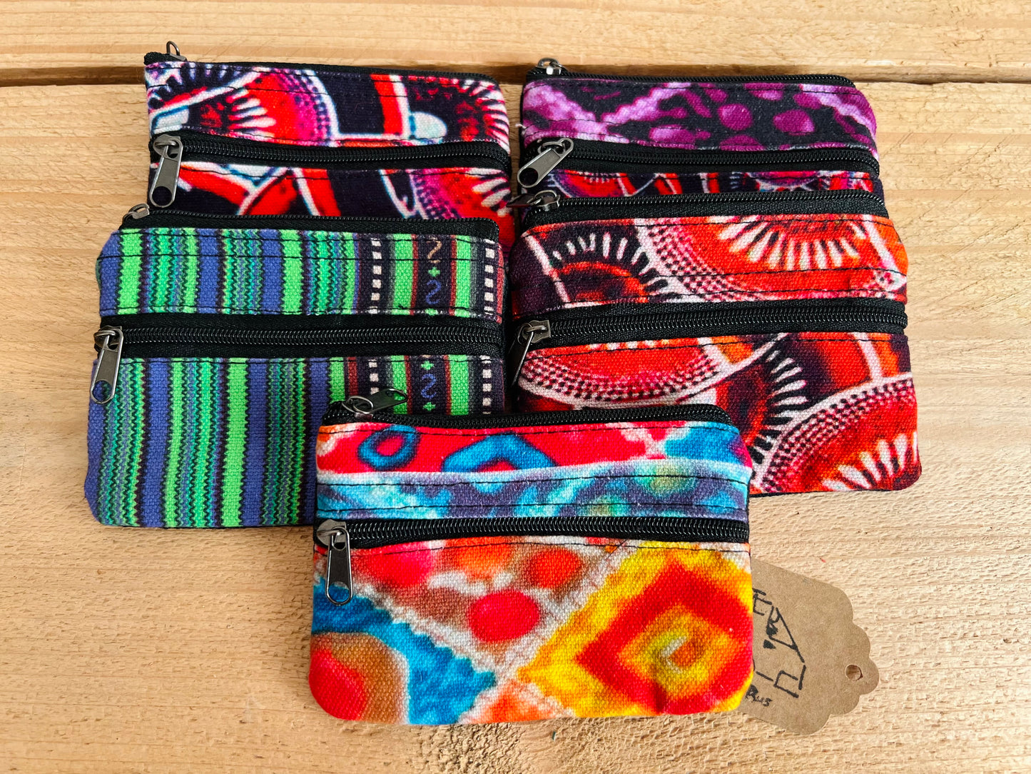 Colourful Hippie Purse Coin Purse Wallet Boho