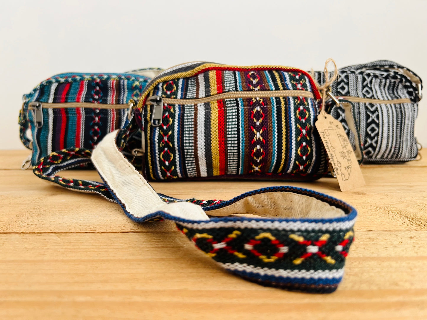 Handmade Fair Trade Ethical Bohemian Stripped Hippie Shoulder Bag 