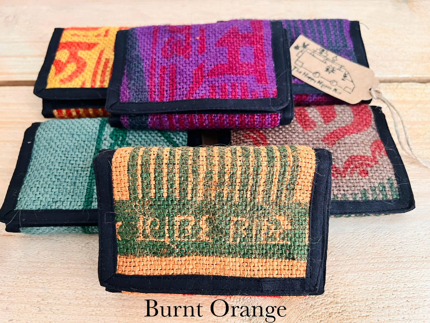 Bohemian Recycled Rice Sack Wallet